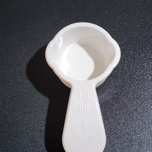 White Tupperware Measuring Spoon Refrigerator Magnet 1 tbsp